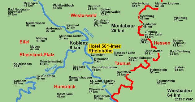 Urlaub auf der Rheinhhe bei Lahnstein und Koblenz am Rhein. 