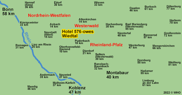 Urlaub im Westerwald RLP. Kurzurlaub in Oberlahr, zwischen Altenkirchen, Neuwied, Hamm (Sieg), Siegburg, Knigswinter am Rhein und Bonn.