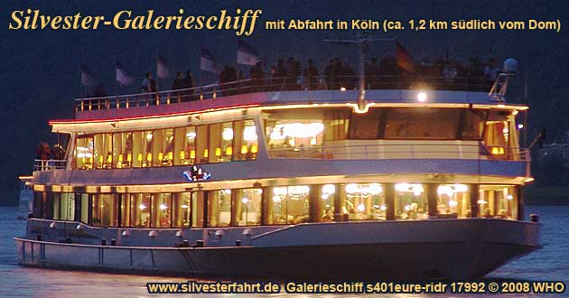 Silvester in Bonn 2020 2021 auf dem Rhein Schiff Köln Sylvester Hotel